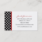 Polka Dot Trimmed Lady Bug Visitekaartjes (Achterkant)