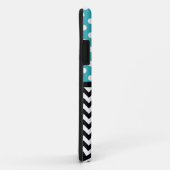 Polka Dot Turquoise & Chevron iPhone 5 Coque (Dos/Droite)