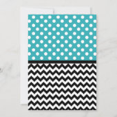 Polka Dot Turquoise & Chevron Wedding Invitations (Dos)