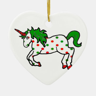 Polka-dot Unicornament Keramisch Ornament