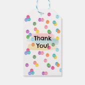 Polka Dot Verjaardagsfeestje Uitnodigen Cadeaulabel (Achterkant)