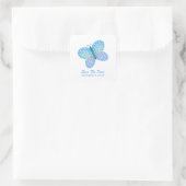 Polka dot vlinder : Sla de datum Sticker (Tas)