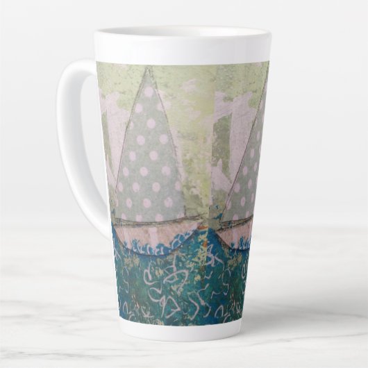 Polka dot voile latte Mug (Angle gauche)
