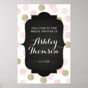 Polka Dot Vrijgezellenfeest Sign Poster