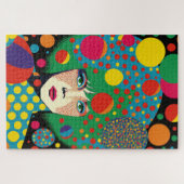 Polka-dot Vrouw Legpuzzel (Horizontaal)