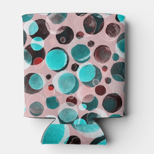 Polka dot waterverf, abstract patroon. blikjeskoeler (Achterkant)