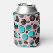 Polka dot waterverf, abstract patroon. blikjeskoeler (Blikje Achterkant)