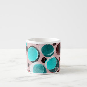 Polka dot waterverf, abstract patroon. espresso kop