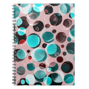 Polka dot waterverf, abstract patroon. notitieboek