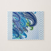 Polka Dot Waves of Blue Legpuzzel (Horizontaal)