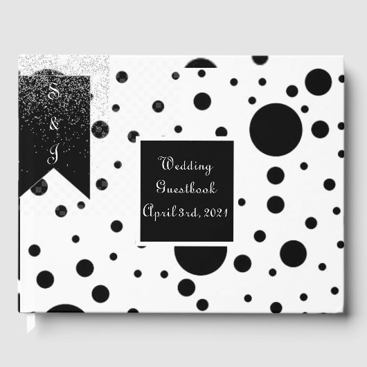 Polka Dot Wedding Guestbook Gastenboek (Voorkant)