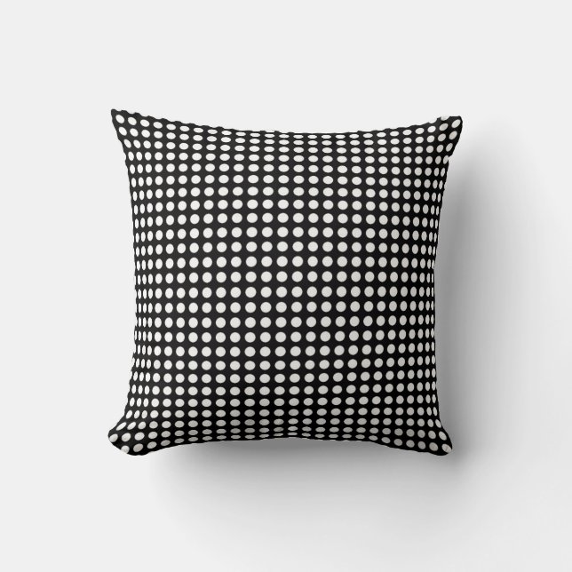 Polka Dot White en Black Sierkussen (Voorkant)