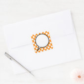 Polka dot woord ballon aangepaste tekst vierkante sticker (Envelop)