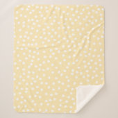 Polka Dot Wrapping Paper Baby Yellow Sherpa Deken (Voorkant)