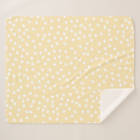 Polka Dot Wrapping Paper Baby Yellow Sherpa Deken (Voorkant (horizontaal))