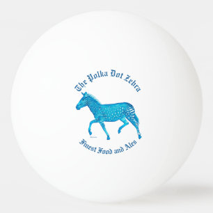 Polka Dot Zebra English Pub - Blue Pingpongballen