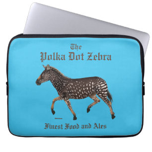 Polka Dot Zebra English Pub Laptop Sleeve