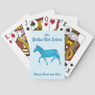 Polka Dot Zebra English Pub Pokerkaarten
