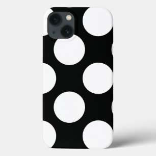 Polka Dot (zwart & wit) Elke maat iPhone 13 Hoesje