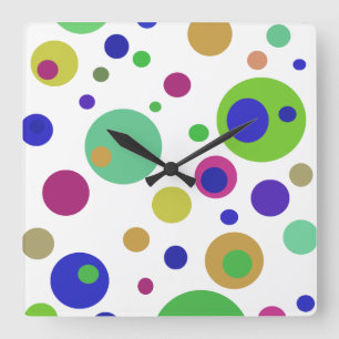 Polka Dots Acrylic Wall klok