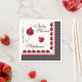 Polka Dots and Cute Ladybugs Paper Party Napkins Servet (Insitu)