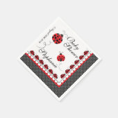 Polka Dots and Cute Ladybugs Paper Party Napkins Servet (Hoek)