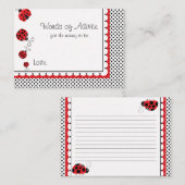 Polka Dots and Cute Ladybugs Words of Advice Advieskaart (Voorkant / Achterkant)