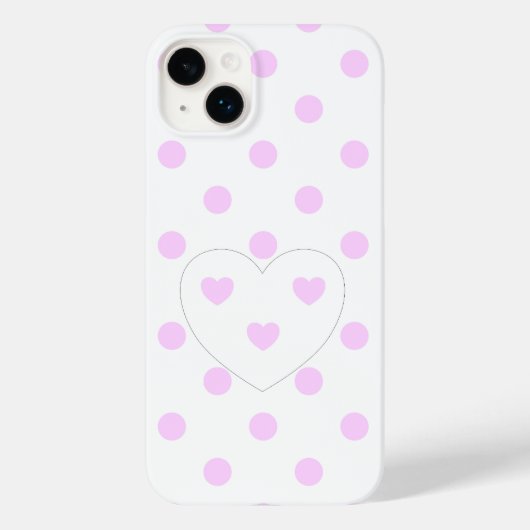 Polka Dots and Hearts 4 - White - schattig meisje Case-Mate iPhone Case (Achterkant)