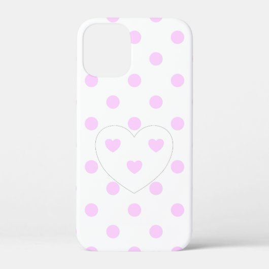 Polka Dots and Hearts 4 - White - schattig meisje Case-Mate iPhone Case (Achterkant)