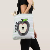 Polka Dots Apple Teachers Canvas tas (Dichtbij)