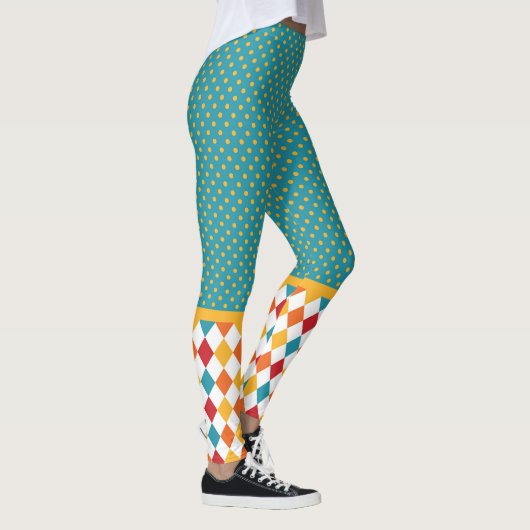 Polka Dots & Argyle Leggings (Rechts)