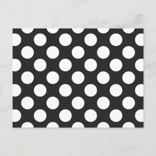 Polka Dots Black en White Briefkaart