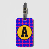 Polka Dots blue Bagagelabel (Voorkant (verticaal))