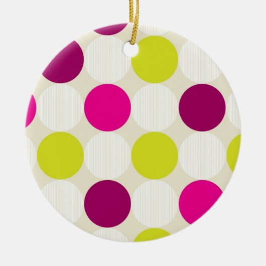 Polka Dots Ceramic Ornament (Voorkant)