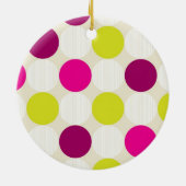 Polka Dots Ceramic Ornament (Achterkant)