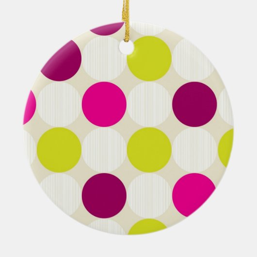 Polka Dots Ceramic Ornament (Achterkant)