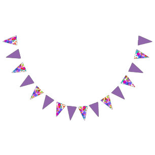 Polka Dots chaos kleurde 1 + je rug. Vlaggetjes