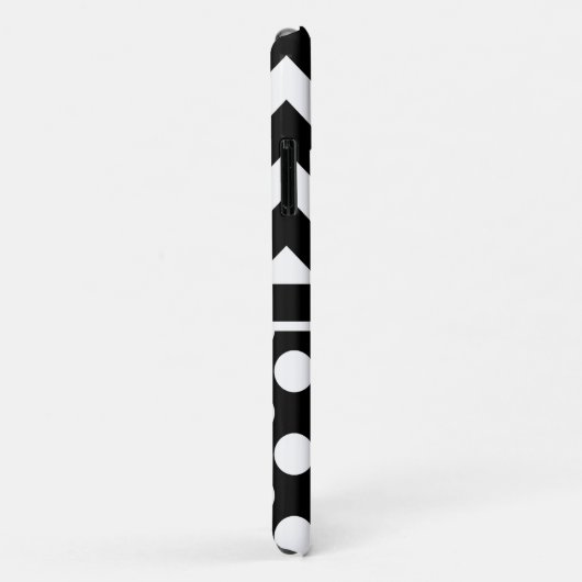 Polka Dots Chevron Pattern Monogram Case-Mate iPhone Case (Achterkant/rechts)