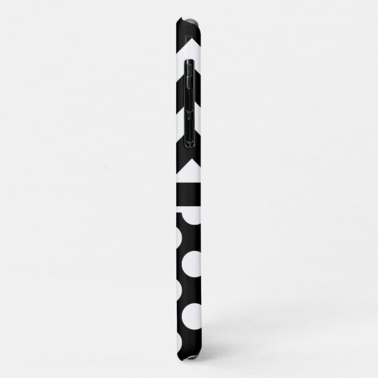 Polka Dots Chevron Pattern Monogram Case-Mate iPhone Case (Achterkant/links)