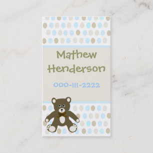 Polka Dots Children's Calling Card Contactkaartje