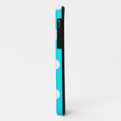 Polka dots cyaan hex code 00E3F4 Case-Mate iPhone Case (Achterkant/links)