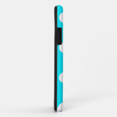 Polka dots cyaan hex code 00E3F4 Case-Mate iPhone Case (Achterkant/rechts)