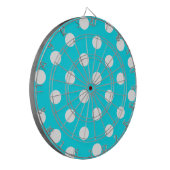 Polka dots cyaan hex code 00E3F4 Dartbord (Voorkant Links)