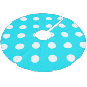 Polka dots cyan hex code #00E3F4  Kerstboom Rok (Gekanteld)