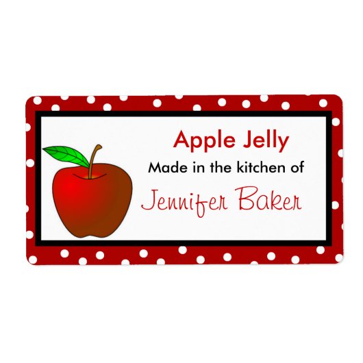 Polka Dots en Apple Food Labels (Voorkant)