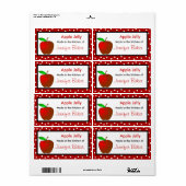 Polka Dots en Apple Food Labels (Full Sheet)