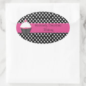 Polka Dots en Cupcake Bakery Box Stickers (Tas)