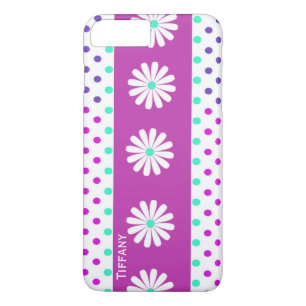  Polka Dots en Flowers iPhone 7 Plus Hoesje