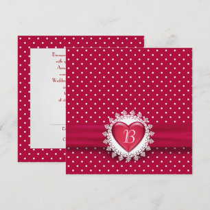 Polka Dots en Red Heart Kaart