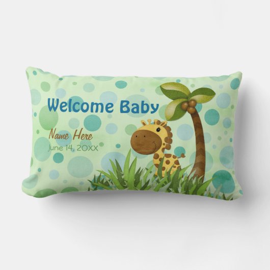 Polka Dots Giraffe Keepsake Kussen (Voorkant)